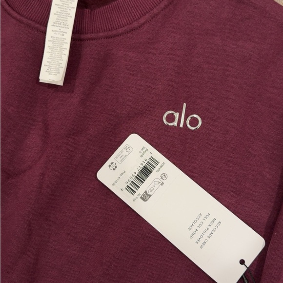 Alo Burgundy Crewneck & Straight Leg Set NWT Size Small - Picture 2 of 5